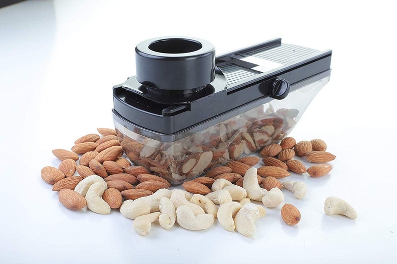 OZXI Stainless Steel, Plastic Vegetable and Dry Fruit Slicer Cutter, Multicolour Pack of 1. - Image 5