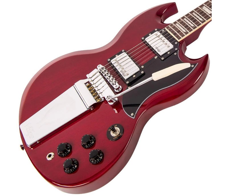 vintage جيتار كهربائي فينتاج VS6VCR المعاد إصداره - أحمر الكرز - Image 2