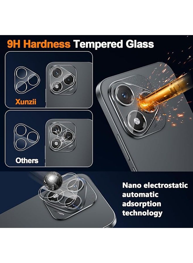 2 Pcs Honor 400 Lite 5G Screen Protector, With 2 Pcs Camera Protective Film, 9H Tempered Glass Screen Protector for Honor 400 Lite 5G, Full Coverage Bubble-Free Tempered Film, Anti-Scratch Film  - Image 4
