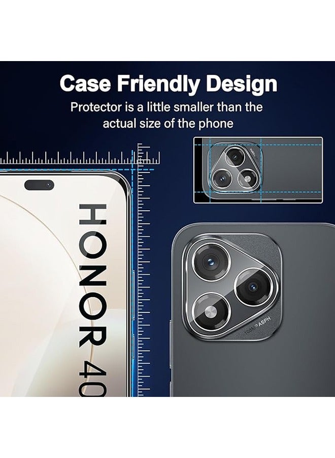 2 Pcs Honor 400 Lite 5G Screen Protector, With 2 Pcs Camera Protective Film, 9H Tempered Glass Screen Protector for Honor 400 Lite 5G, Full Coverage Bubble-Free Tempered Film, Anti-Scratch Film  - Image 5