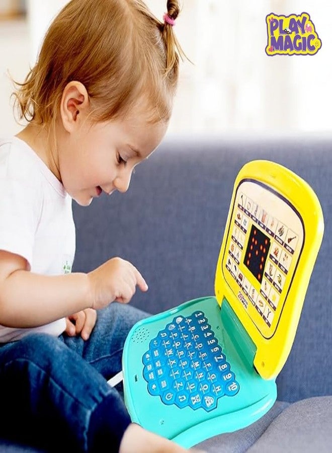 PlayMagic Kids Laptop Computer Toy|Alphabet&Number Chart with LED Display|Activity Set Learning&Educational Toy with Music&Sound|Birthday Gift for Kids 3+|3xAA Battery|Made in India|Multicolor - Image 5