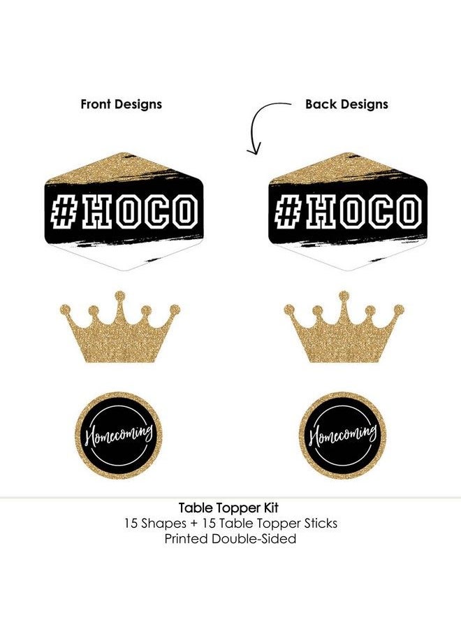 Big Dot of Happiness - Hoco Dance Homecoming Centerpiece Sticks Table Toppers Set Of 15 - Image 1