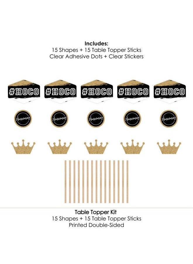 Big Dot of Happiness - Hoco Dance Homecoming Centerpiece Sticks Table Toppers Set Of 15 - Image 1