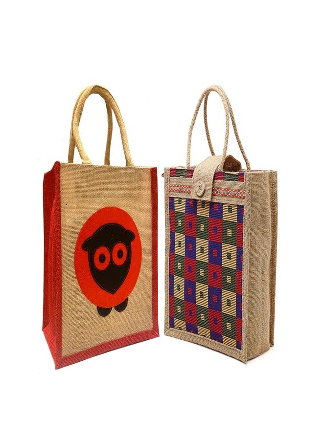 ENSAC Eco Friendly Multipurpose Jute Handbag/Shopping Bag's For women & Men's (Pack of 2)-26 - Image 2