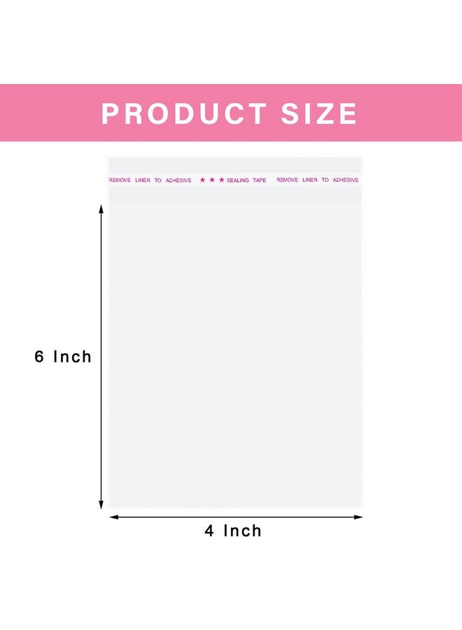 Morepack Clear Self Sealing Cellophane Bags4X6 Inches 200 Pcs Cookie Bags Resealable Cellophane Bag For Packaging Cookiesgiftsfavors Productscandy - Image 2