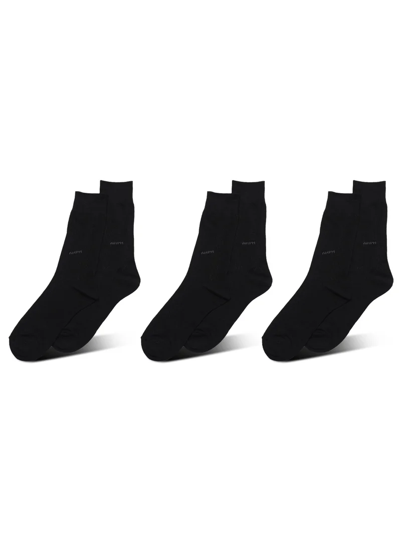 AMPM MEN'S FORMAL SOCKS (PACK OF 3) - BLACK