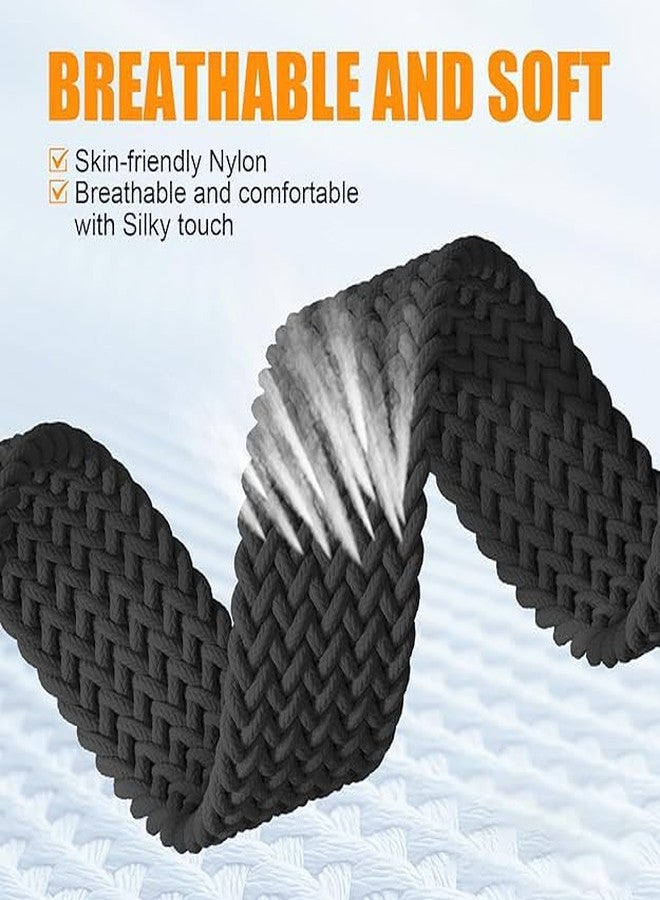 Xininyia 2-Pack Compatible for Cosmo JrTrack 5, for Bark, for Fitpolo AR-01 Nylon Stretch Watch Bands Breathable Elastic Replacement Wristband Adjustable Straps - Image 2