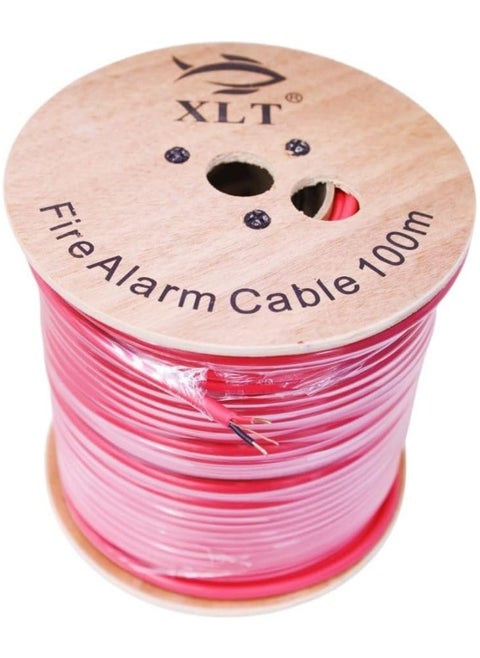 Shielded Alarm Control Cable,100 meter Riser Alarm Cable, Full Copper for Fire/Sound/Security - Red