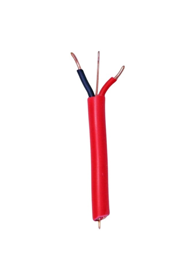 Shielded Alarm Control Cable,100 meter Riser Alarm Cable, Full Copper for Fire/Sound/Security - Red