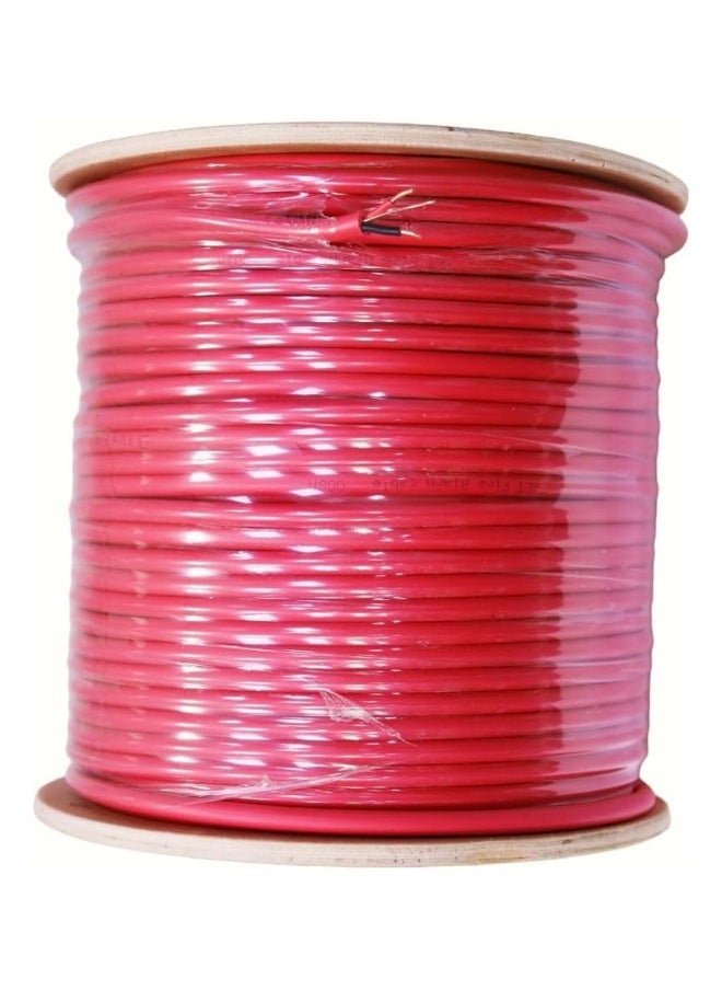 Shielded Alarm Control Cable,100 meter Riser Alarm Cable, Full Copper for Fire/Sound/Security - Red