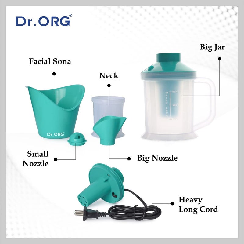 Dr. ORG INDIA HEALTHCARE Dr. ORG INDIA 3 In 1 Steam Vaporizer, Nose Steamer, Cough Steamer, Nozzle Inhaler & Nose vaporizer machine for cold and cough (Green) - Image 4