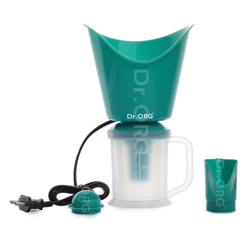 Dr. ORG INDIA HEALTHCARE Dr. ORG INDIA 3 In 1 Steam Vaporizer, Nose Steamer, Cough Steamer, Nozzle Inhaler & Nose vaporizer machine for cold and cough (Green) - Image 1