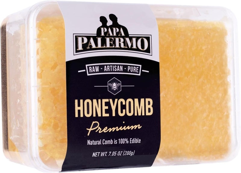 Palermo Papa Palermo Premium Raw Honeycomb - 100% Edible, All-Natural, No Additives - 7.05 oz - Image 1