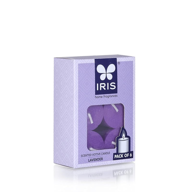 Iris Home Fragrances Lavender Scented Votive Candles Refill Pack of 632geach Burn time 8hrs per Candle Lavender - Image 3