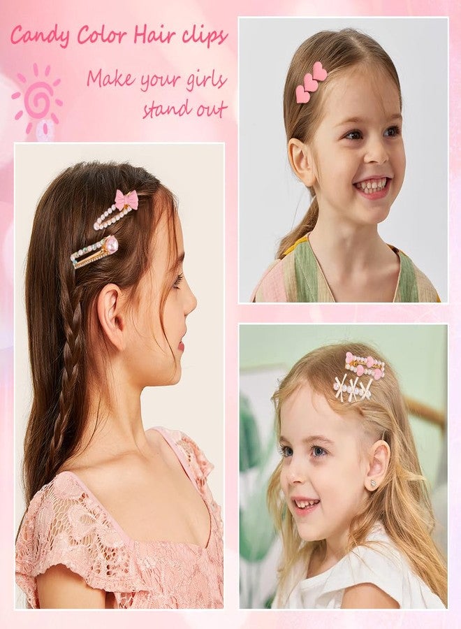 Exacoo 3Pack Cute kawaii Hair Clips for Girl Women 2.5 inch Cutecore Hair Accessories for Girls Decorative Pearl Hair Clips for Styling Small Metal Clip for Kids Teens Women - Image 5