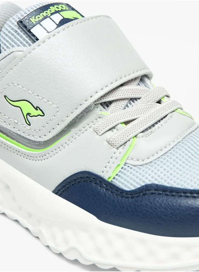 كانغاروس Boys Colourblock Sports Shoes With Hook And Loop Closure