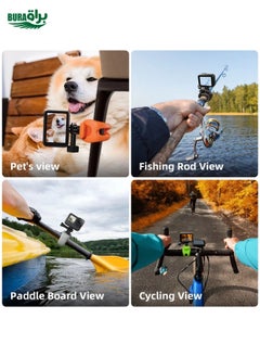 BURAQ TELESIN Action Camera Mount Silicone Adjustable Mini Flexible Bracket For GoPro HERO / Insta360 / DJI Action Camera(Black)  - Image 5