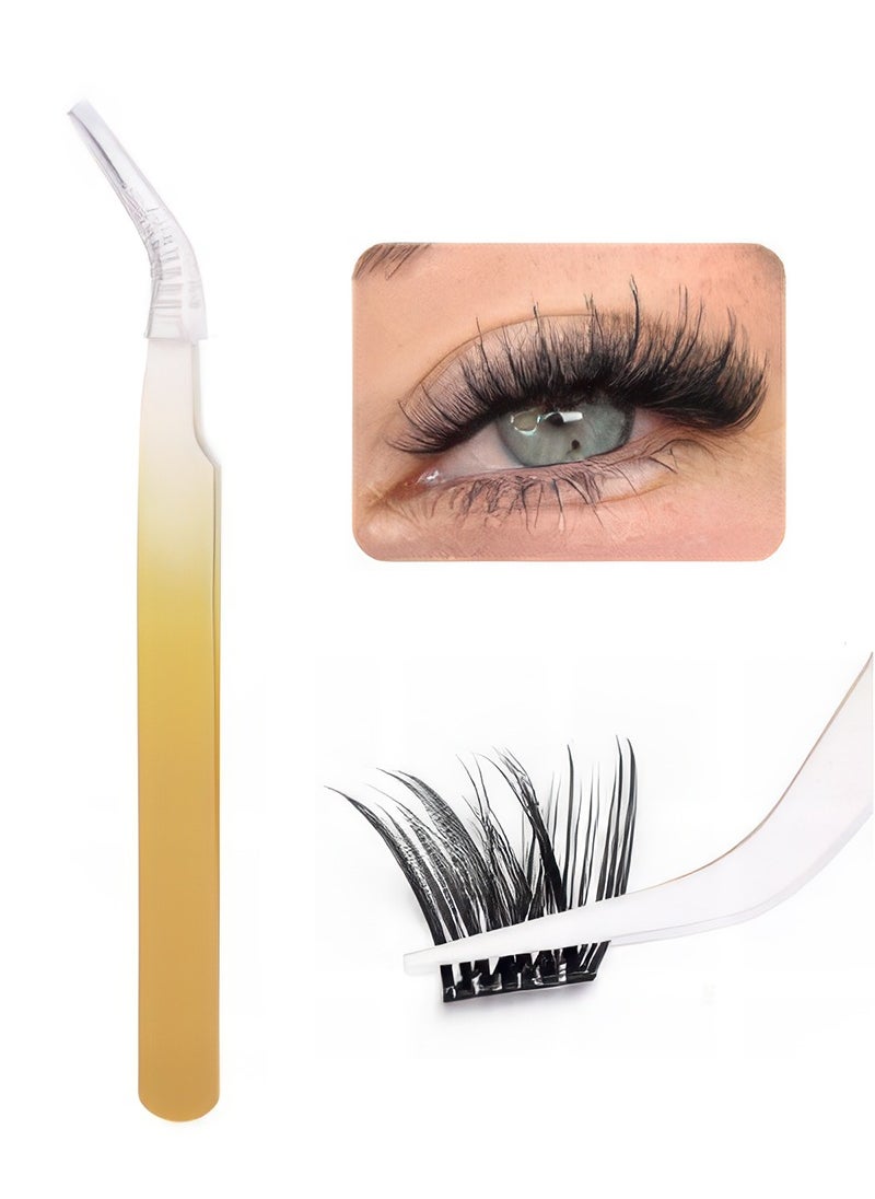 mierting - Self Adhesive Eyelashes Pre glued False Eyelashes 120 Piece Set of Glue-free False Eyelashes 10mm to 16mm and Tweezers Natural Look with Eyelash Clusters Tweezer Reusable Press on Lashes No Glue Needed Lashes - Image 1