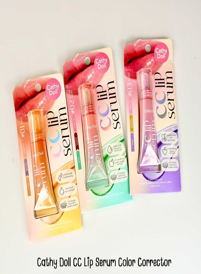 VIRAVIN HOUSEWARE Cathy Doll CC Lip Serum Color Corrector,Thailand, Green Apple Extract, 10g, Moisturising Formula - Image 3