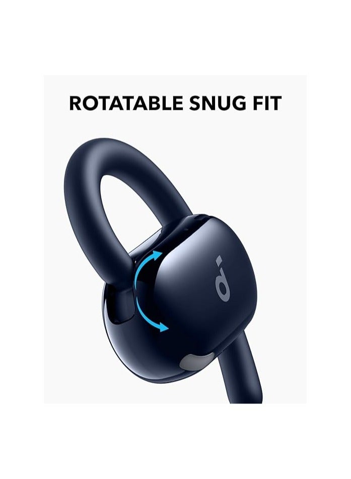 Soundcore V20i by Anker Open-Ear Headphones, Adjustable Ear Hooks, Ultra-Comfort, Snug Fit, Deep Bass, Clear Calls, IP55, LED Lights, 36H Playtime, Bluetooth 5.4 Earbuds, Multipoint Connection Blue - Image 3