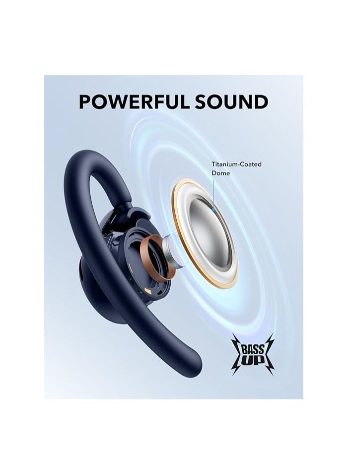 Soundcore V20i by Anker Open-Ear Headphones, Adjustable Ear Hooks, Ultra-Comfort, Snug Fit, Deep Bass, Clear Calls, IP55, LED Lights, 36H Playtime, Bluetooth 5.4 Earbuds, Multipoint Connection Blue - Image 5