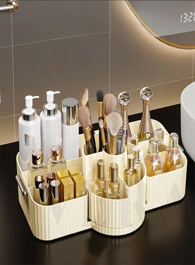 Overa Makeup Countertop Organizer For Cosmetics, Makeup Storage Box Vanity Holder For Lotion, Brushe, Eyeliner, Nail Polish, Lipstick, Jewelry. (13 Section) - Image 5