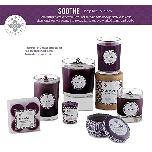 Root Candles Seeking Balance Wood Wick Spa Candle Aromatherapy Candles, 8-Ounce, Soothe: Bay Leaf & Birch - Image 5