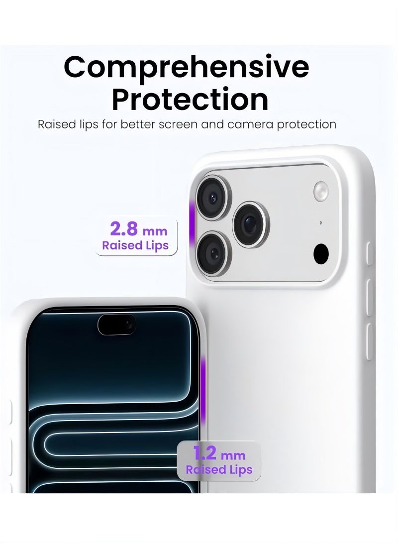 Bobo iPhone 17 Pro Max Case Liquid Soft Silicone iPhone 17 Pro Max Cover Anti Scratch with Inside Microfiber Lining Shockproof Protective Phone Case for iPhone 17 Pro Max - Image 3