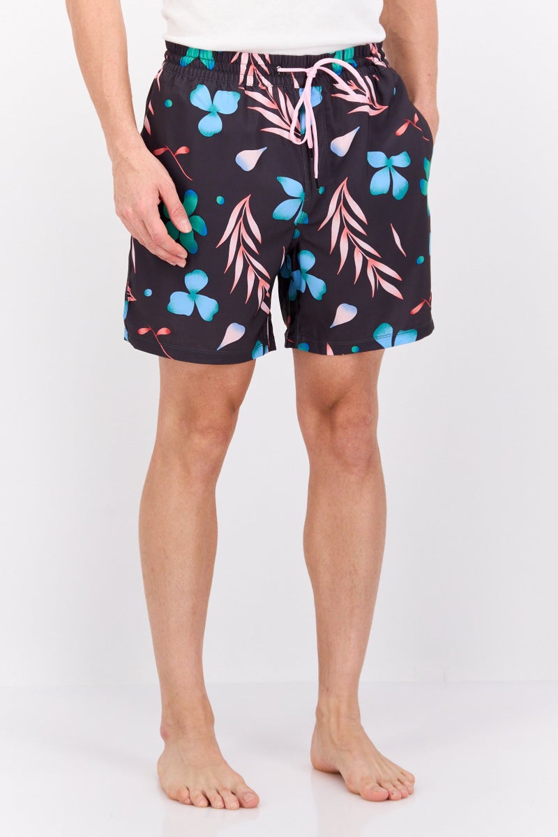 Hurley Men Brand Logo  17 Inch Length Swimwear Shorts, Black - Image 1