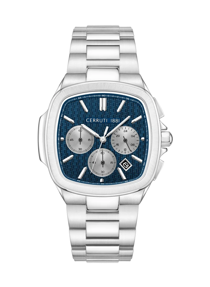CERRUTI 1881 Casale Men's 42mm Chronograph Watch with Sapphire Coated Glass & Stainless Steel Bracelet