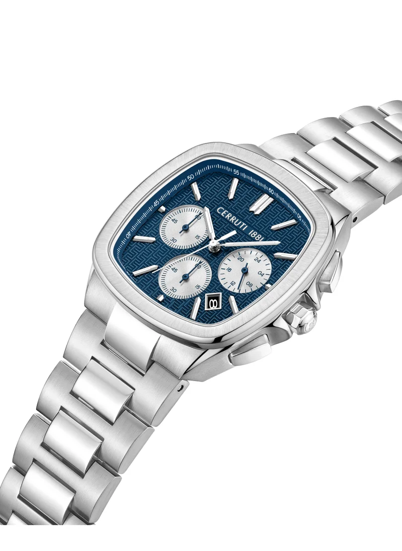 CERRUTI 1881 Casale Men's 42mm Chronograph Watch with Sapphire Coated Glass & Stainless Steel Bracelet