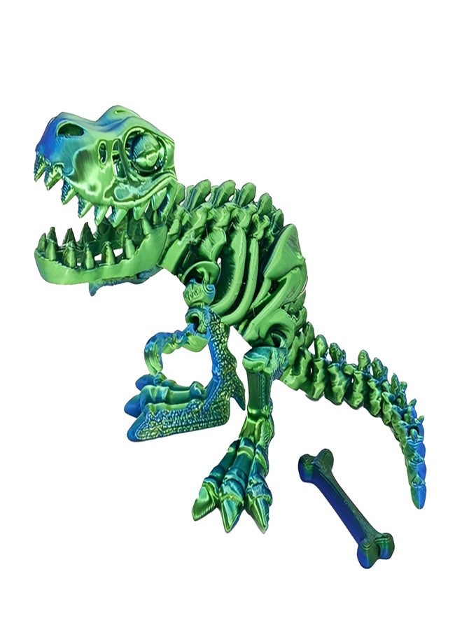 YOUNEEDFUL 2025 3D Printed Tyrannosaurus Rex, 3D Printed Model, Desktop pet Toy Gifts and Home Decorations,Large Size（10-inch） (Green) - Image 2
