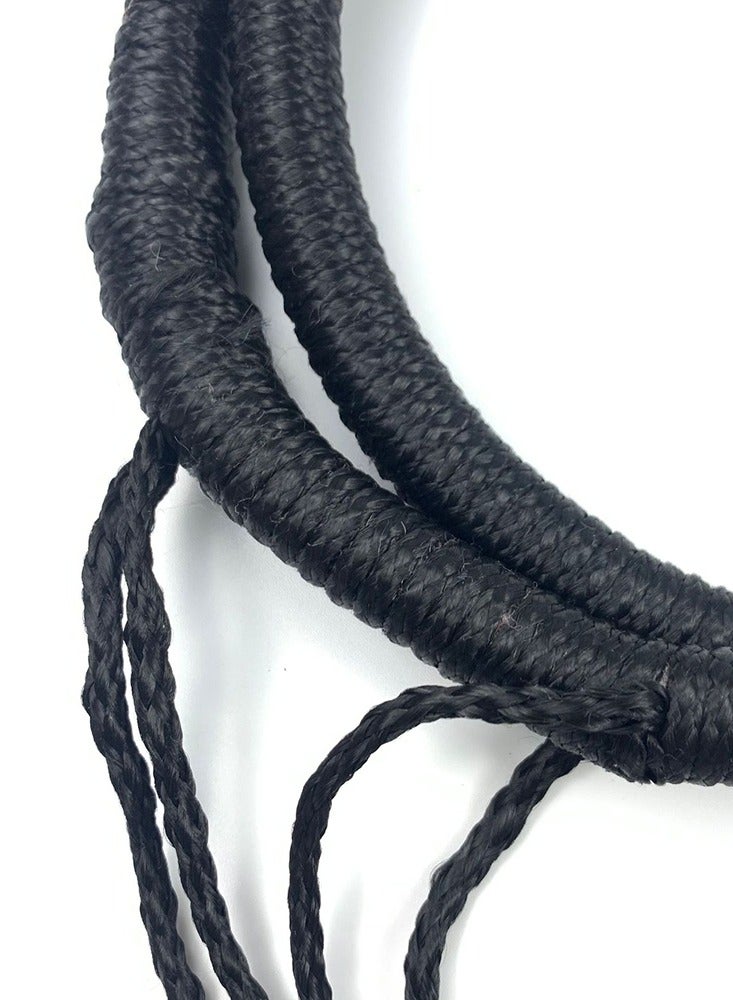 Solid Black Men Daily Head Scarf Hajib Accessories Headband With Tassel Classic Gentlemen Headband 56CM - Image 2