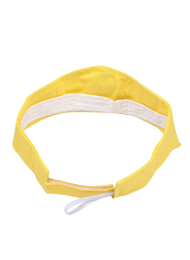 FabSeasons Cotton Visor/Caps/Caps for Boys & Girls, Adjustable Size fits for 3-8 Years Kids, (48-54 cm) Head Size Yellow - Image 3