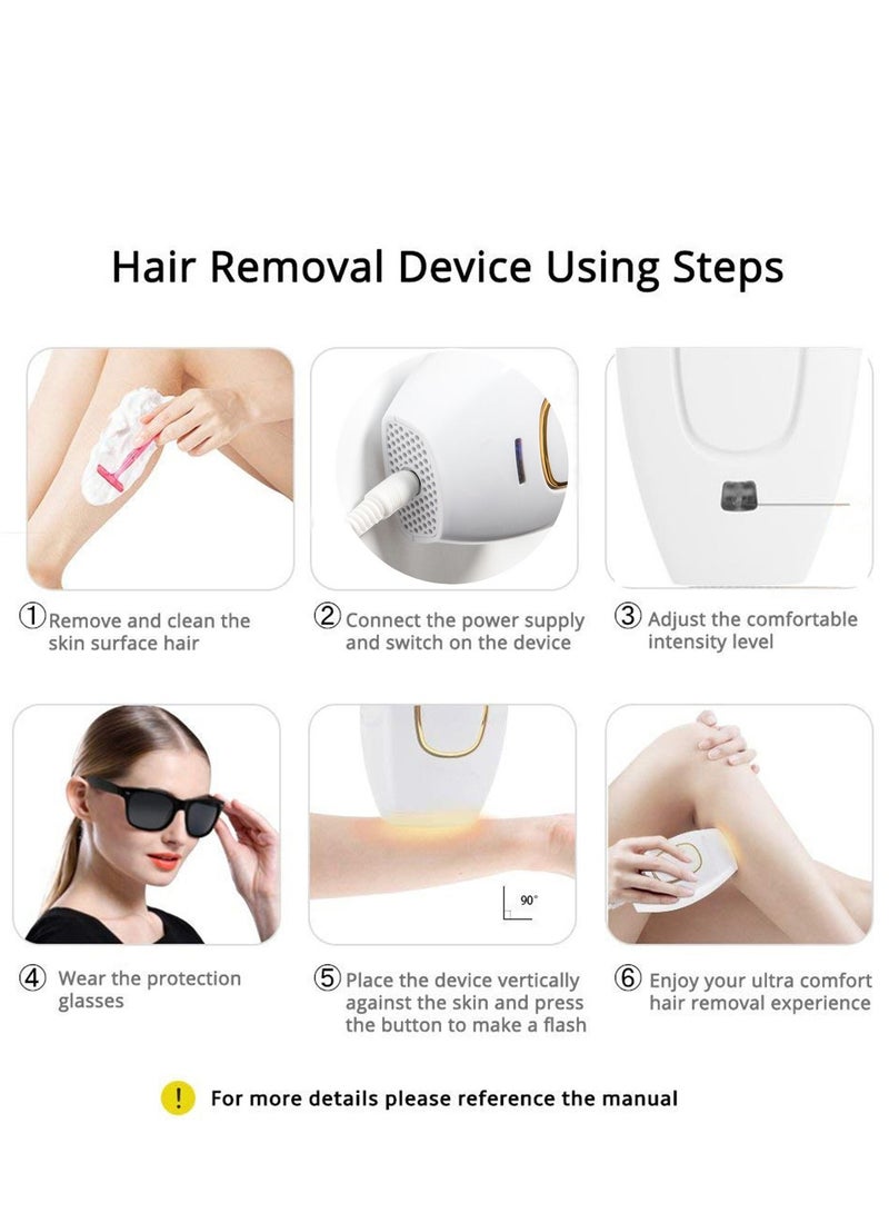 Generic Laser Hair Removal IPL Epilators Device 500000 Flashes Epilators Hair Removal Machine Women Shaving Home Use Painless Body Shaver (White)  - Image 2