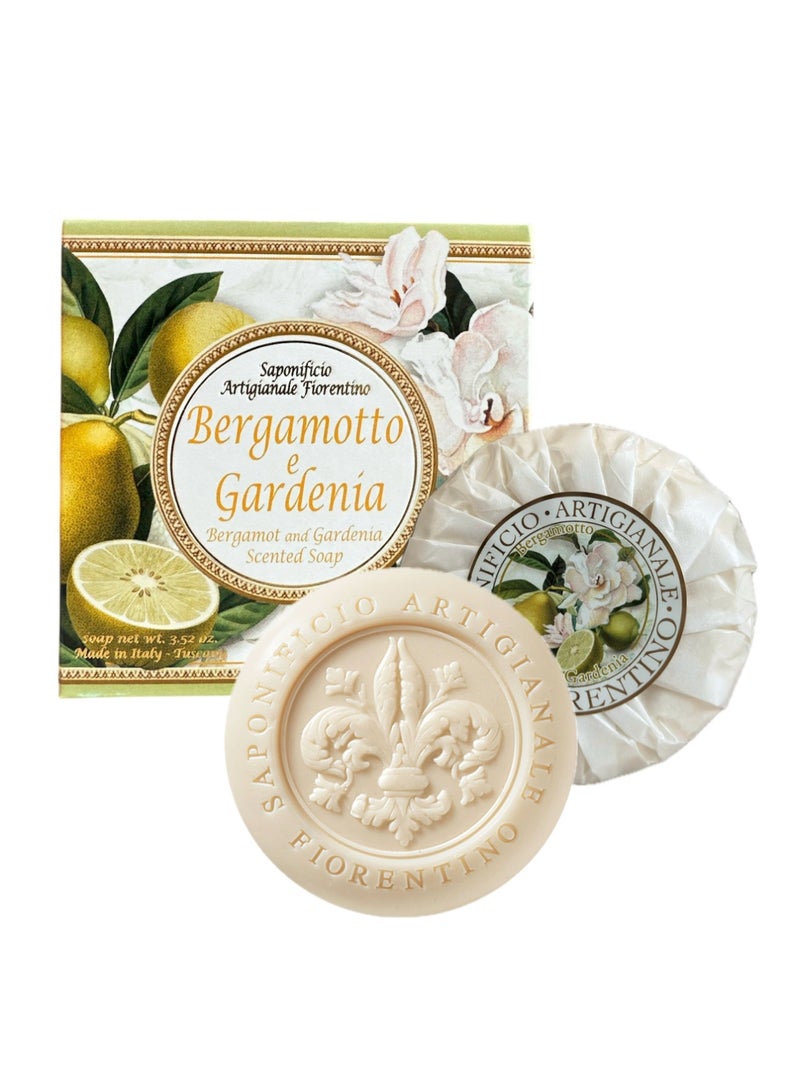 SAPONIFICIO ARTIGIANALE FIORENTINO Bergamot and Gardenia Soap (100g) - Image 1
