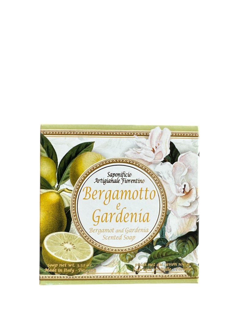 SAPONIFICIO ARTIGIANALE FIORENTINO Bergamot and Gardenia Soap (100g) - Image 2