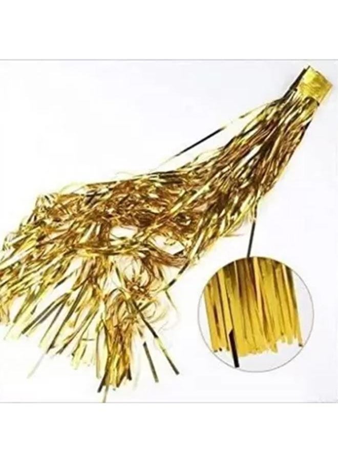 Amscan - Perfect Party Supplies Gold Foil Fringe Curtains Streamers For Decorations cmfeet - Image 1