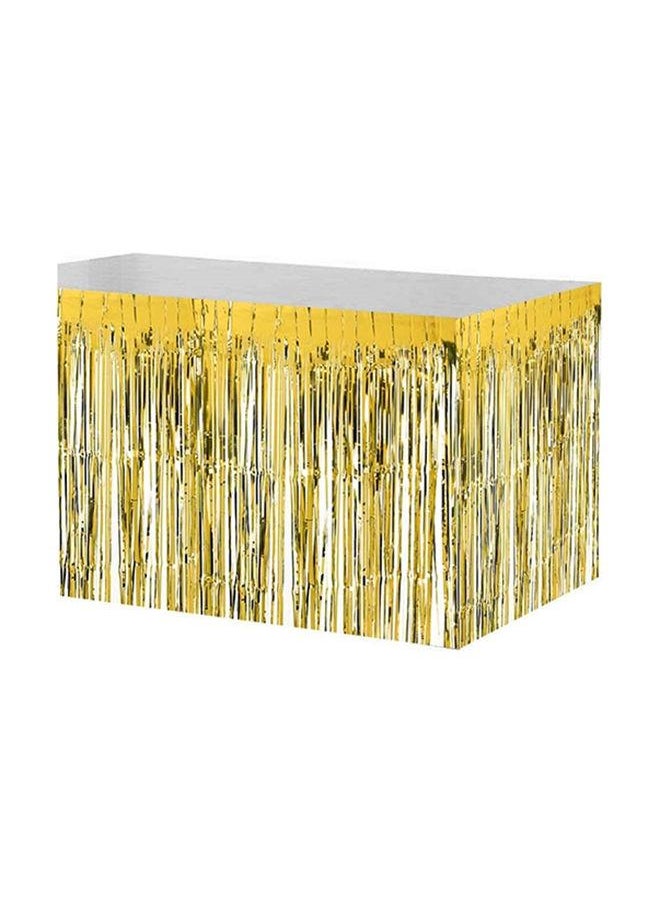 Amscan - Perfect Party Supplies Gold Foil Fringe Curtains Streamers For Decorations cmfeet - Image 1