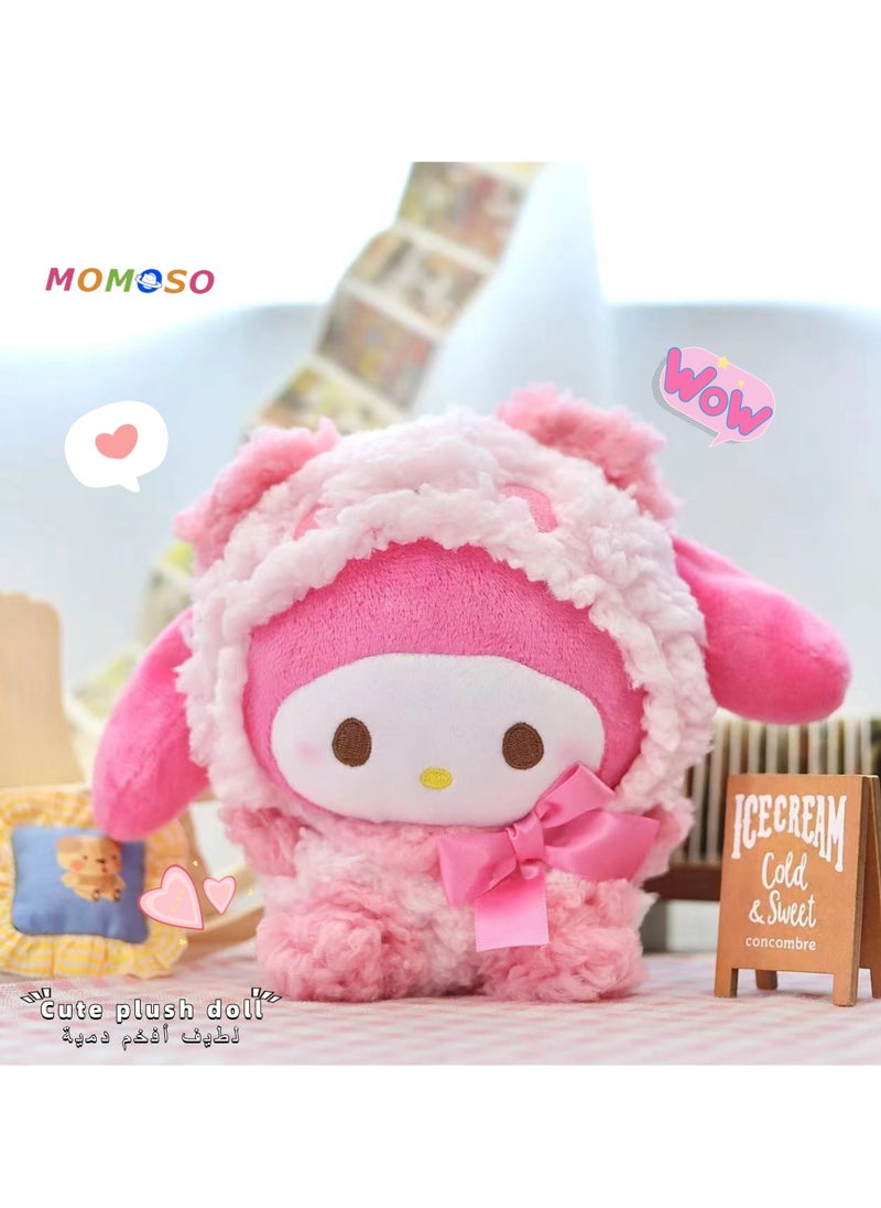 MOMOSO 1 Pcs 15cm Sanrio Plush Toys Stuffed My Melody Doll Soft Anime Cartoon Plushie Home Decor Appease Girl Gift (My Melody Pink)  - Image 1