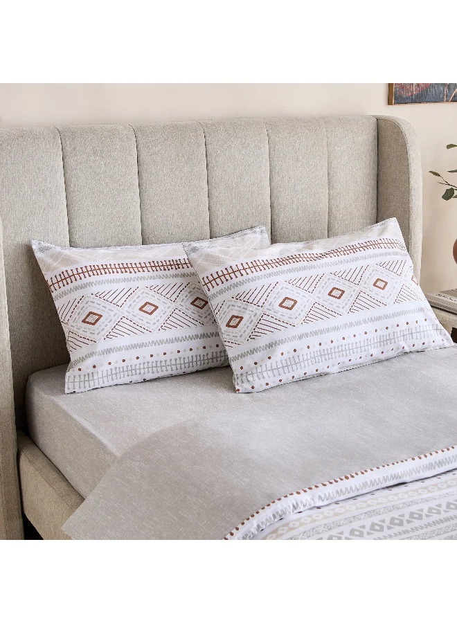 Home Box Madison Luton 3-Piece Printed Cotton Twin Duvet Cover Set - 150x220 cm