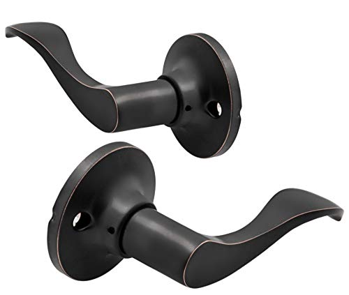Berlin Modisch Dummy Lever Door Handle [Pack of Two] for Closets with a Oil Rubbed Bronze Finish, Single Side, Non-Turning Pull Only Classic Series - Image 5