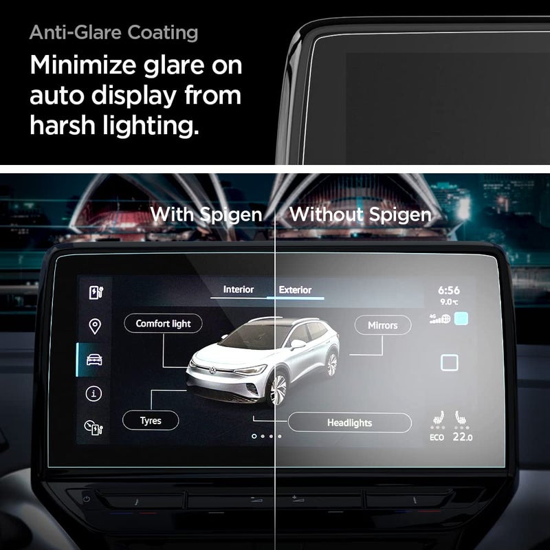 Spigen Tempered Glass Screen Protector [GlasTR EZ FIT] designed for designed for Volkswagen ID.4 Pro S (2021/2022/2023) 12 inch Dashboard Touchscreen - Matte/Anti Fingerprint - Image 5