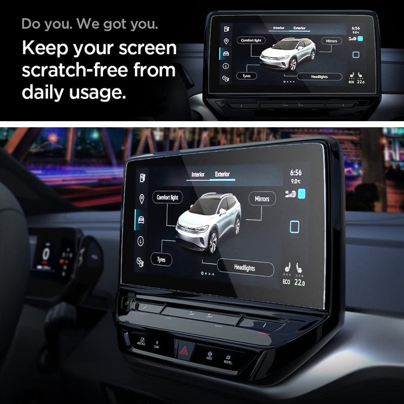 Spigen Tempered Glass Screen Protector [GlasTR EZ FIT] designed for designed for Volkswagen ID.4 Pro S (2021/2022/2023) 12 inch Dashboard Touchscreen - Matte/Anti Fingerprint - Image 4