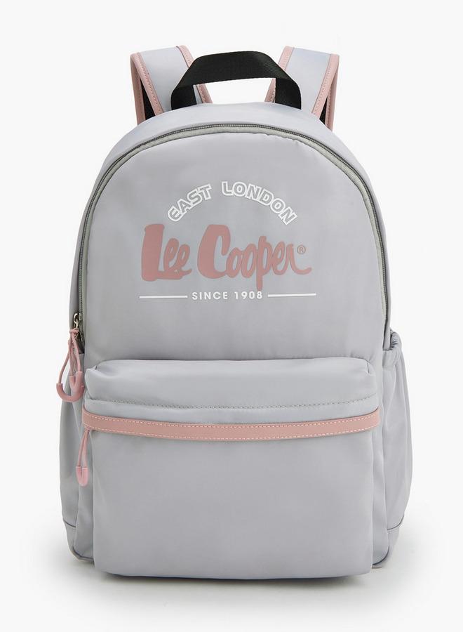 Lee Cooper Logo Print Backpack With Front Pocket - Image 1