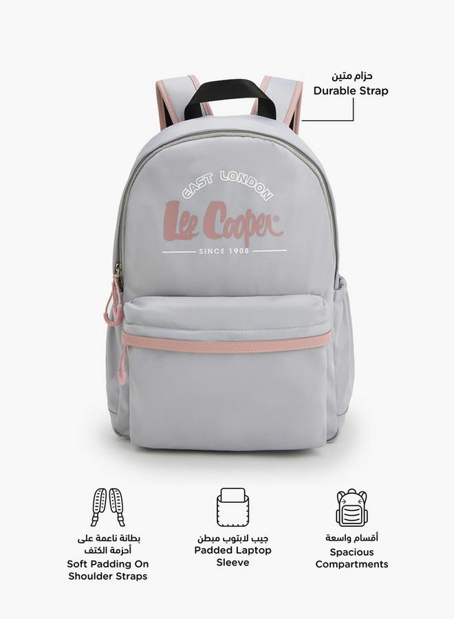 Lee Cooper Logo Print Backpack With Front Pocket - Image 5