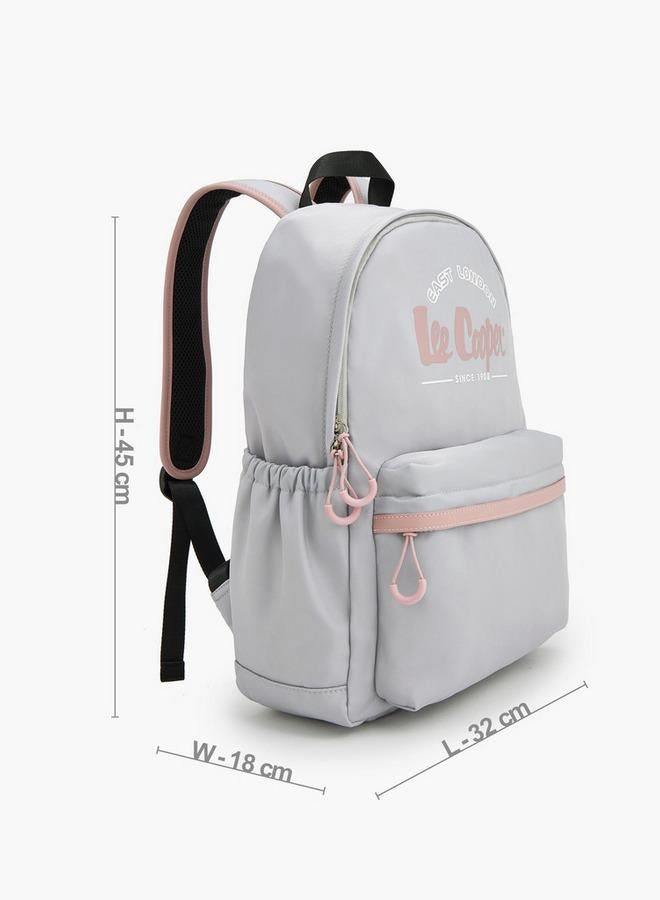 Lee Cooper Logo Print Backpack With Front Pocket - Image 3