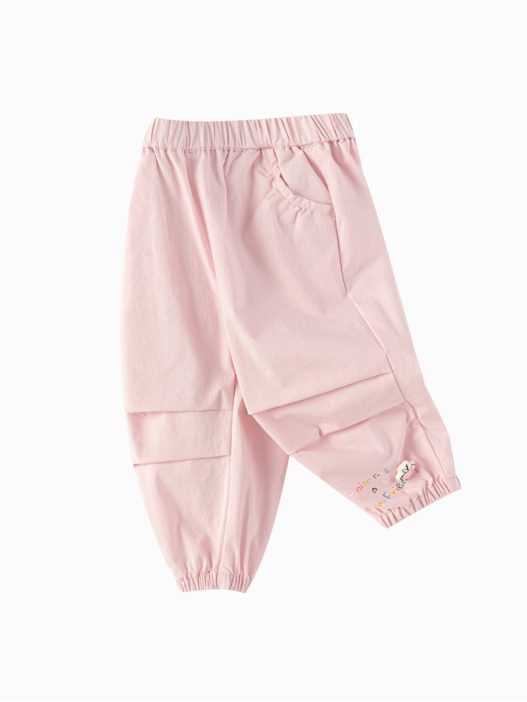 بالابالا بنطال بخصر مطاطي مع طبعة للبنات - Image 1