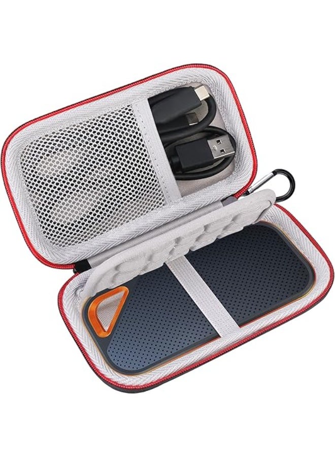 Lacdo Hard Carrying Case for SanDisk Extreme Pro/SanDisk Extreme Portable External SSD 500GB 1TB 2TB 4TB USB-C Solid State Drive EVA Shockproof Water Repellent Protective Storage Travel Bag, Black - Image 1
