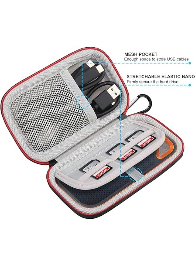 Lacdo Hard Carrying Case for SanDisk Extreme Pro/SanDisk Extreme Portable External SSD 500GB 1TB 2TB 4TB USB-C Solid State Drive EVA Shockproof Water Repellent Protective Storage Travel Bag, Black - Image 3